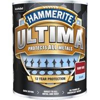 Hammerite Ultima Metal Paint - Smooth Ruby Red - 750ml