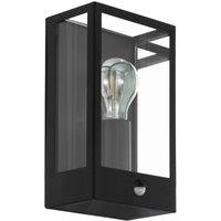 Eglo Alamonte Outdoor Wall Light with Sensor - Black