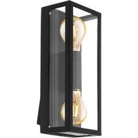 Eglo Alamonte Outdoor Twin Wall Light - Black
