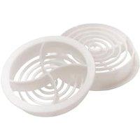 Wickes Round Soffit Vent White - 70mm