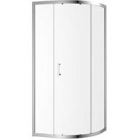 Nexa By MERLYN 6mm Left Hand Framed Chrome Offset Quadrant Double Door Shower Enclosure - 900 x 760mm - includes tray