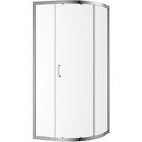 Nexa By MERLYN 6mm Right Hand Framed Chrome Offset Quadrant Double Door Shower Enclosure - 900 x 760mm - Includes Tray