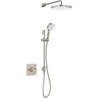 Mira Evoco Dual Outlet Thermostatic Mixer Shower with HydroGlo Technology - Brushed Nickel