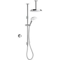 Mira Mode Dual Outlet High Pressure Combi Ceiling Fed Digital Mixer Shower - Chrome