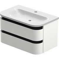 Duarti by Calypso Berrington White Sheen Vanity with Whitley Basin - 800mm