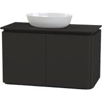 Duarti by Calypso Whitbourne Natural Graphite Vanity with Black Worktop & Bredon Countertop Basin - 940mm