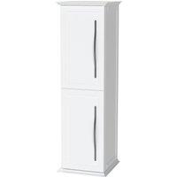 Duarti by Calypso Kentchurch Glacier White Wall Hung Tower with Chrome Handles - 340mm