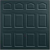 Garador Cathedral Panelled Framed Canopy Garage Door - Anthracite Grey - 2438 x 1981mm