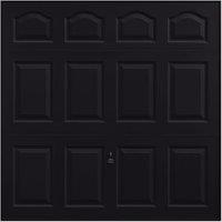 Garador Cathedral Panelled Framed Canopy Garage Door - Black - 2134 x 2136mm