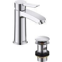 Bristan Apelo Cold Start Basin Mixer Tap with Clicker Waste - Chrome