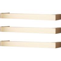 Towelrads Elcot Brushed Brass Dry Electric Towel Bars - 450mm