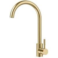 Wickes Perugia Single Lever Stainless Steel Tap - Brushed Brass