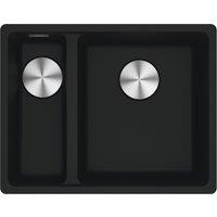 Franke Maris Granite 1.5 Bowl Left Hand Undermount Kitchen Sink - Black