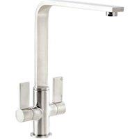 Abode Quantic Dual Lever Monobloc Tap - Brushed Nickel