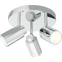 Sensio Lukso Chrome Bathroom Ceiling Light - 270mm