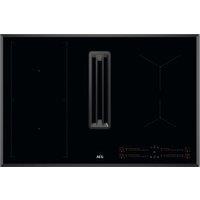 AEG CCE84543FB Series 6000 80cm Induction Hob with Recirculation Extractor - Black