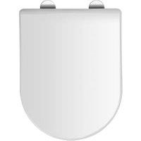 Croydex Malo Flexi-Fix D Shaped Soft Close Quick Release Toilet Seat - White