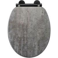 Croydex Kirkstone Flexi-Fix Wooden Soft Close Quick Release Toilet Seat - Cumbrian Slate Effect