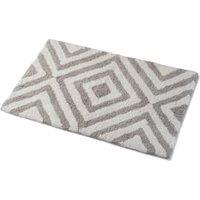 Croydex Grey & White Cushioned Bathroom Mat - 800 x 500mm