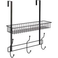 Croydex Hook Over Door Black Storage Caddy - 450 x 423mm
