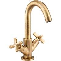 Abode Serenitie Deck Mounted Basin Mixer Tap - Brass