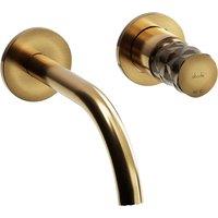 Abode Kite Wall mounted Basin Mixer Tap - Antique Brass