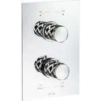 Abode Kite 2 Handle & 2 Outlet Thermostatic Concealed Shower Valve - Chrome