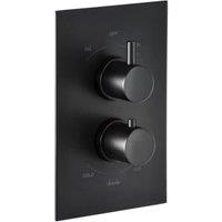 Abode Harmonie 2 Handle & 2 Outlet Concealed Thermostatic Shower Valve - Matt Black