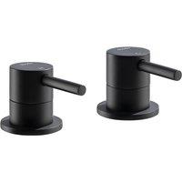 Abode Harmonie Deck Mounted Bath Filler Panel Valves - Matt Black