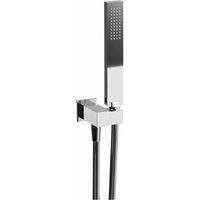 Abode Square Combined Wall Outlet with Handshower & Bracket - Chrome