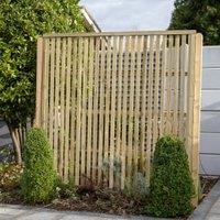 Forest Garden Pressure Treated Vertical Slatted Screen - 1800 x 1800mm - 6ft x 6ft - Pack of 5