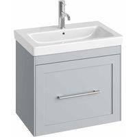 Abacus Concept Stone Grey Shaker Wall Hung Vanity Unit & Basin - 550mm