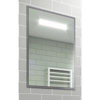 Melford Melford Silver Surround LED Recessed Mirror Cabinet with Integrated Shaver Socket - 700 x 500mm