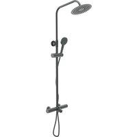 Hadleigh Wall Mounted Dual Outlet Bath Shower Mixer - Anthracite