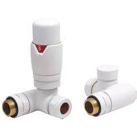 Towelrads Lincoln Dual Fuel Corner TRV & Lockshield Valve - White