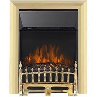 Focal Point Blenheim Brass LED Electric Inset Fire