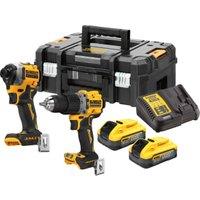 DEWALT DCK2050H2T-GB 18V XR G3 2 x 5.0Ah Powerstack Compact Brushless Combi Drill & Impact Driver Twin Kit