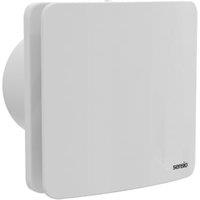 Sensio Rubi White Wall Ventilation Fan with Aquilo Ventilation Ducting Kit - 100mm