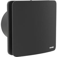 Sensio Rubi Black Wall Ventilation Fan with Aquilo Ventilation Ducting Kit - 100mm