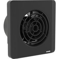 Sensio Layci Black Wall Ventilation Fan with Aquilo Ventilation Ducting Kit - 100mm