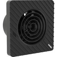 Sensio Drax Black Wall Ventilation Fan with Aquilo Ventilation Ducting Kit - 100mm