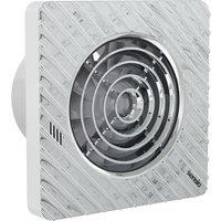 Sensio Drax Chrome Wall Ventilation Fan with Aquilo Ventilation Ducting Kit - 100mm