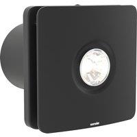 Sensio Remy Black Wall Ventilation Fan with Aquilo Ventilation Ducting Kit - 100mm