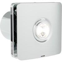 Sensio Remy Chrome Wall Ventilation Fan with Aquilo Ventilation Ducting Kit - 100mm