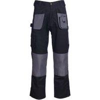 Blackrock Black & Grey Work Trousers - 32W 31L