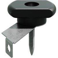DuraPost Universal Black Capping Rail Fixing - Pack of 3