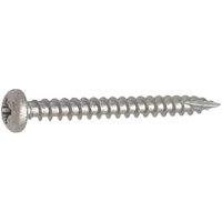 DuraPost Ruspert Silver Pan Head Timber Screws - 4 x 40mm - Pack of 10
