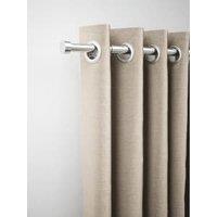 Rothley Premium Extendable Curtain Pole Kit with Stud Finials - Brushed Stainless Steel 125-216cm