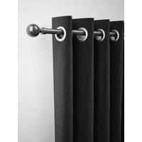 Rothley Premium Extendable Curtain Pole Kit with Solid Orb Finials - Shiny Gun Metal 165-300cm