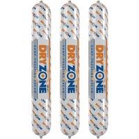 Dryzone Damp Proof Course Cream Foil Cartridge - 600ml - Pack of 3